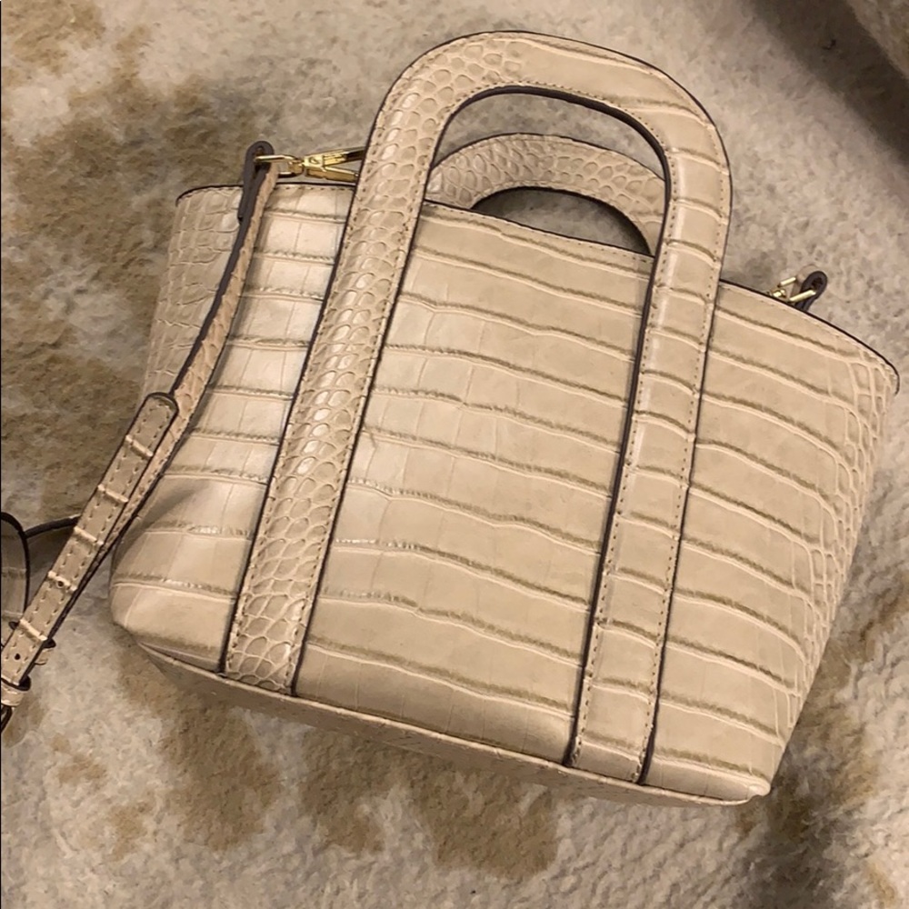 Tan faux Alligator bag